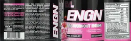 Label for ENGN Pre-Workout Pink Starblast