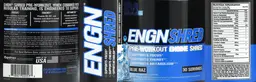 Label for ENGN Shred Pre-Workout Blue Raz