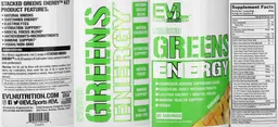 Label for Stacked Greens Energy Mango