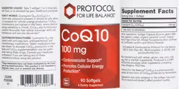 Label for CoQ10 100 mg