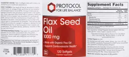 Label for Flax Seed Oil 1000 mg
