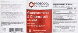 Label for Glucosamine & Chondroitin With MSM