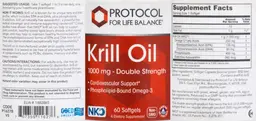 Label for Krill Oil 1000 mg