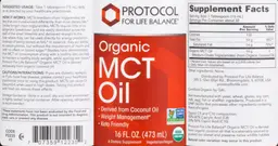 Label for Organic MCT Oil