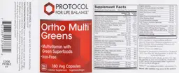 Label for Ortho Multi Greens