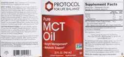Label for Pure MCT Oil