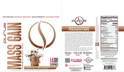 Label for Mass Gain Chocolate Milkshake