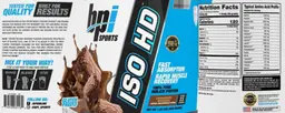 Label for Iso HD Chocolate Brownie