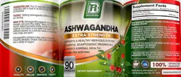 Label for Ashwagandha Extra Strength 1000 mg