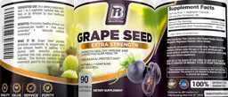Label for Grape Seed Extra Strength