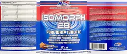 Label for Isomorph 28 Cinnamon Graham Cracker Flavor