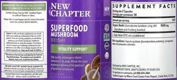 Label for Superfood Mushroom Reishi
