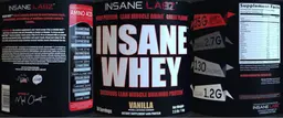 Label for Insane Whey Vanilla