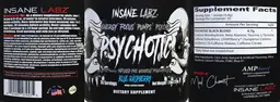 Label for Psychotic Blue Raspberry