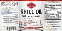 Label for Krill Oil 1000 mg