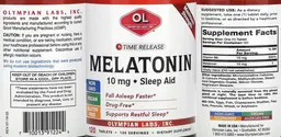 Label for Melatonin 10 mg