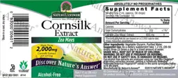 Label for Cornsilk Extract 2,000 mg Alcohol Free