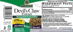 Devil's Claw Extract 370 mg Alcohol-Free