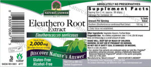 Eleuthero Root Extract 2,000 mg Alcohol-
