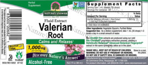 Valerian Root 1,000 mg Alcohol-Free