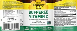 Label for Buffered Vitamin C 500 mg