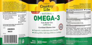 Omega-3 Fish Body Oils 1000 mg