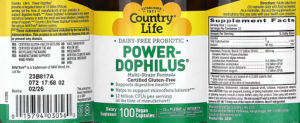 Power-Dophilus Dairy-Free Probiotic