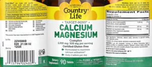 Calcium 1,000 mg Magnesium 500 mg Comple