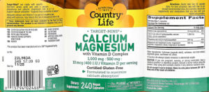 Calcium 1,000 mg Magnesium 500 mg with V