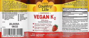 Certified Vegan K2 500 mcg Natural Straw