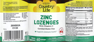 Zinc Lozenges Cherry Flavor