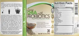 Label for Living Chia with Probiotics
