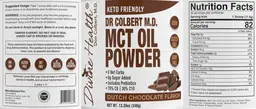 Label for MCT Oil Powder Dutch Chocolate Flavor