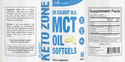 Label for MCT Oil Softgels 1000 mg