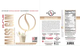 Label for Mass Gain Vanilla MIlkshake