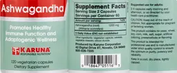Label for Ashwagandha
