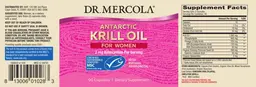 Label for Antarctic Krill Oil for Women