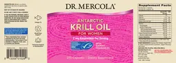 Label for Antarctic Krill Oil for Women