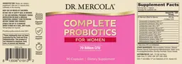 Label for Complete Probiotics for Women