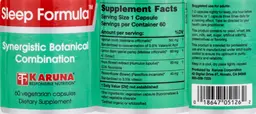 Label for Sleep Formula