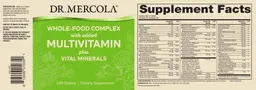 Label for Whole-Food Complex with added Multivitamin plus Vital Minerals