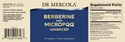 Label for Berberine and MicroPQQ Advanced