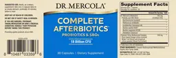 Label for Complete AfterBiotics Probiotics & SBOs