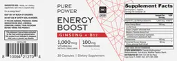 Label for Energy Boost Ginseng + B12