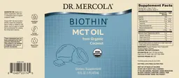 Label for Biothin MCT Oil from Organic Coconut