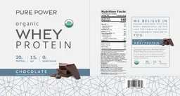 Label for Organic Whey Protein Chocolate