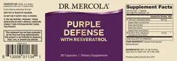 Label for Purple Defense with Resveratrol