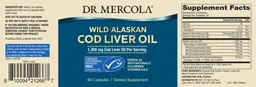 Label for Wild Alaskan Cod Liver Oil 1,300 mg
