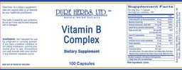 Label for Vitamin B Complex