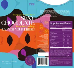 Label for Sexy Chocolate Champagne & Berry Flavor